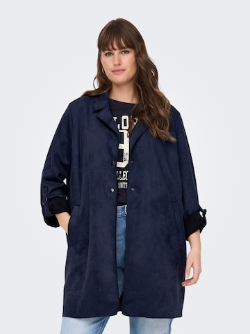 ONLY Carmakoma Between-Seasons Coat in Blue: front