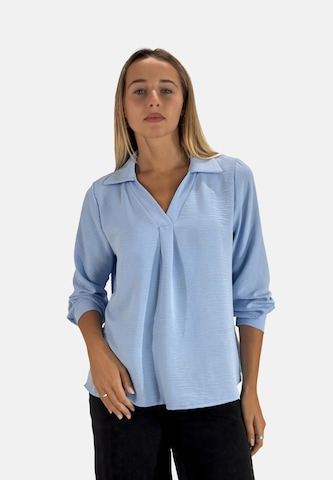 Elara Blouse in Blauw: voorkant