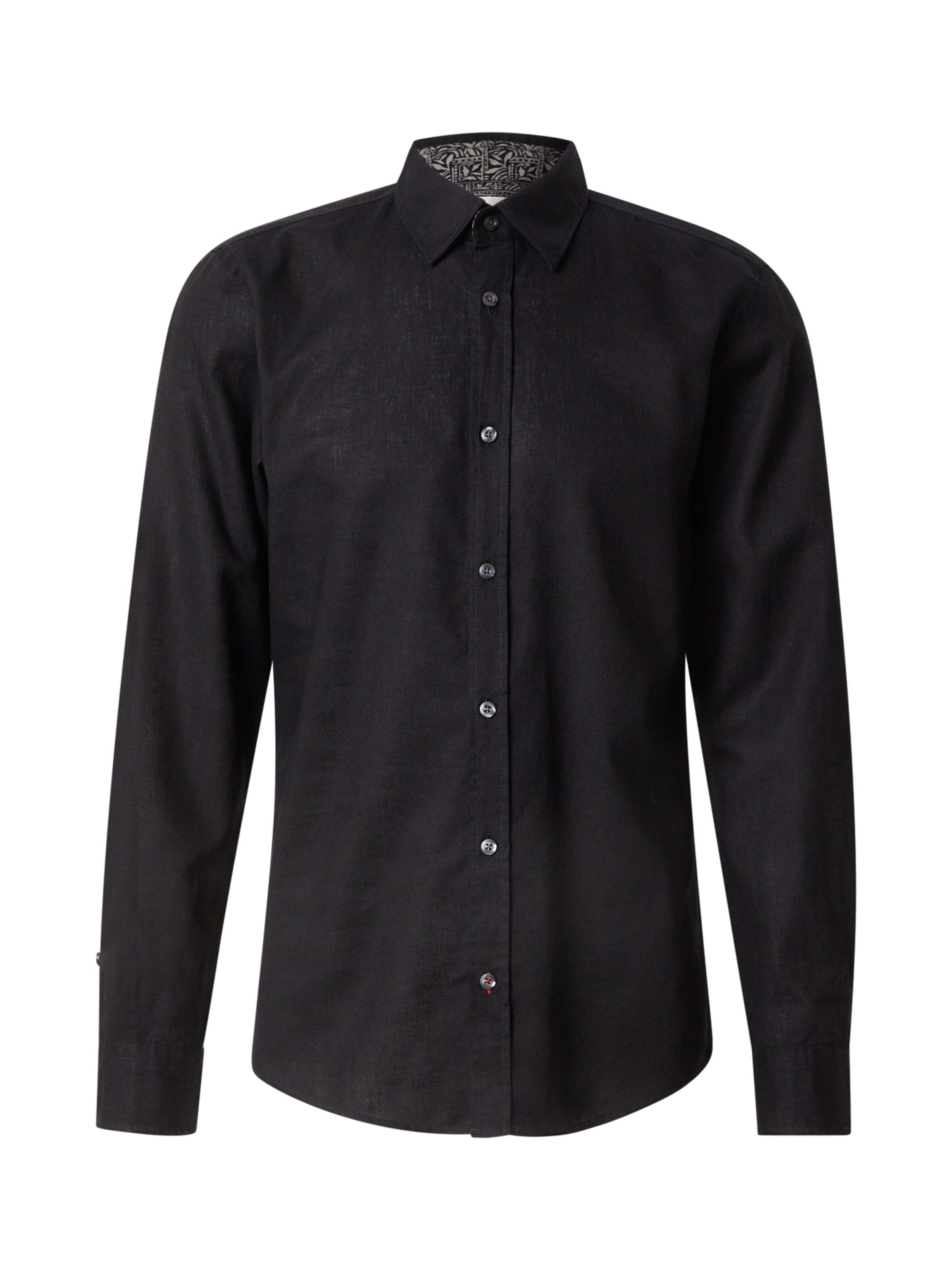 JOOP! Jeans Regular fit Πουκάμισο 'Hanson' σε μαύρο: μπροστά