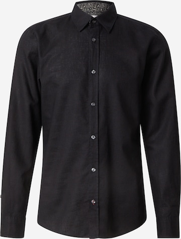 JOOP! JeansRegular Fit Košulja 'Hanson' - crna boja: prednji dio