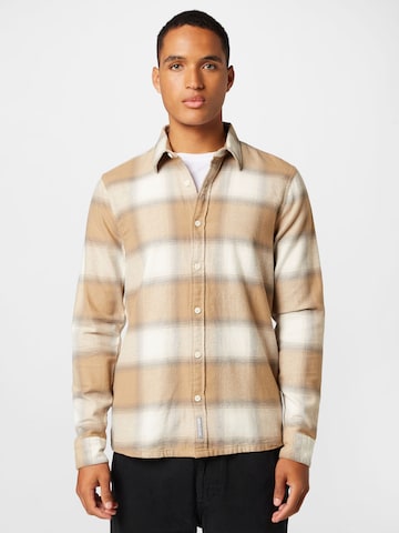 HOLLISTER Regular fit Skjorta 'HOLIDAY' i beige: framsida