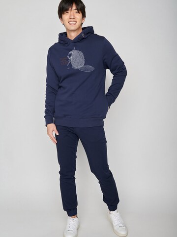 GREENBOMB Sweatshirt 'Animal Beaver' in Blue