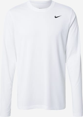 Tricou funcțional de la NIKE pe alb: față