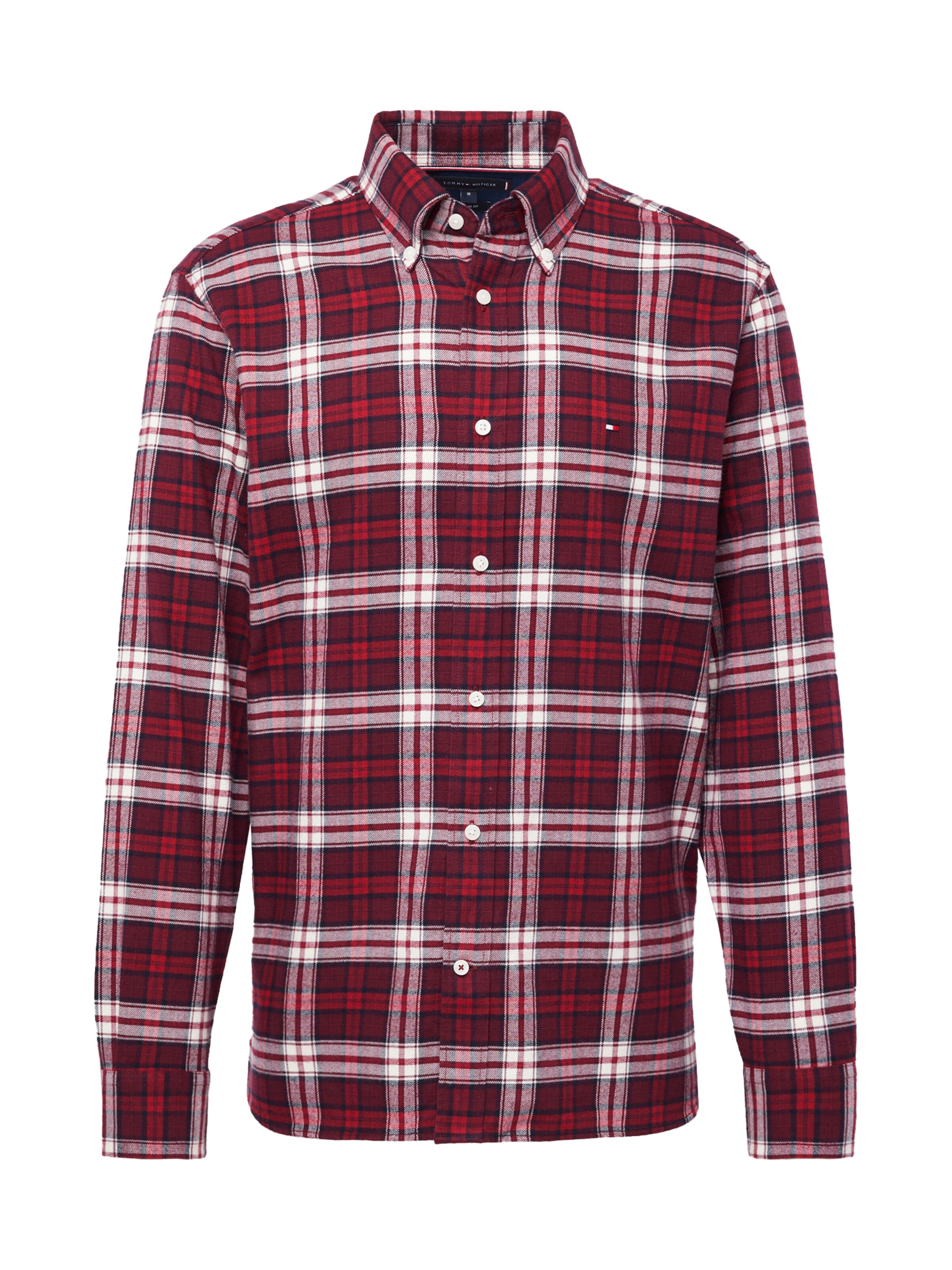 TOMMY HILFIGER Regular Fit Hemd in Rot: Vorderseite