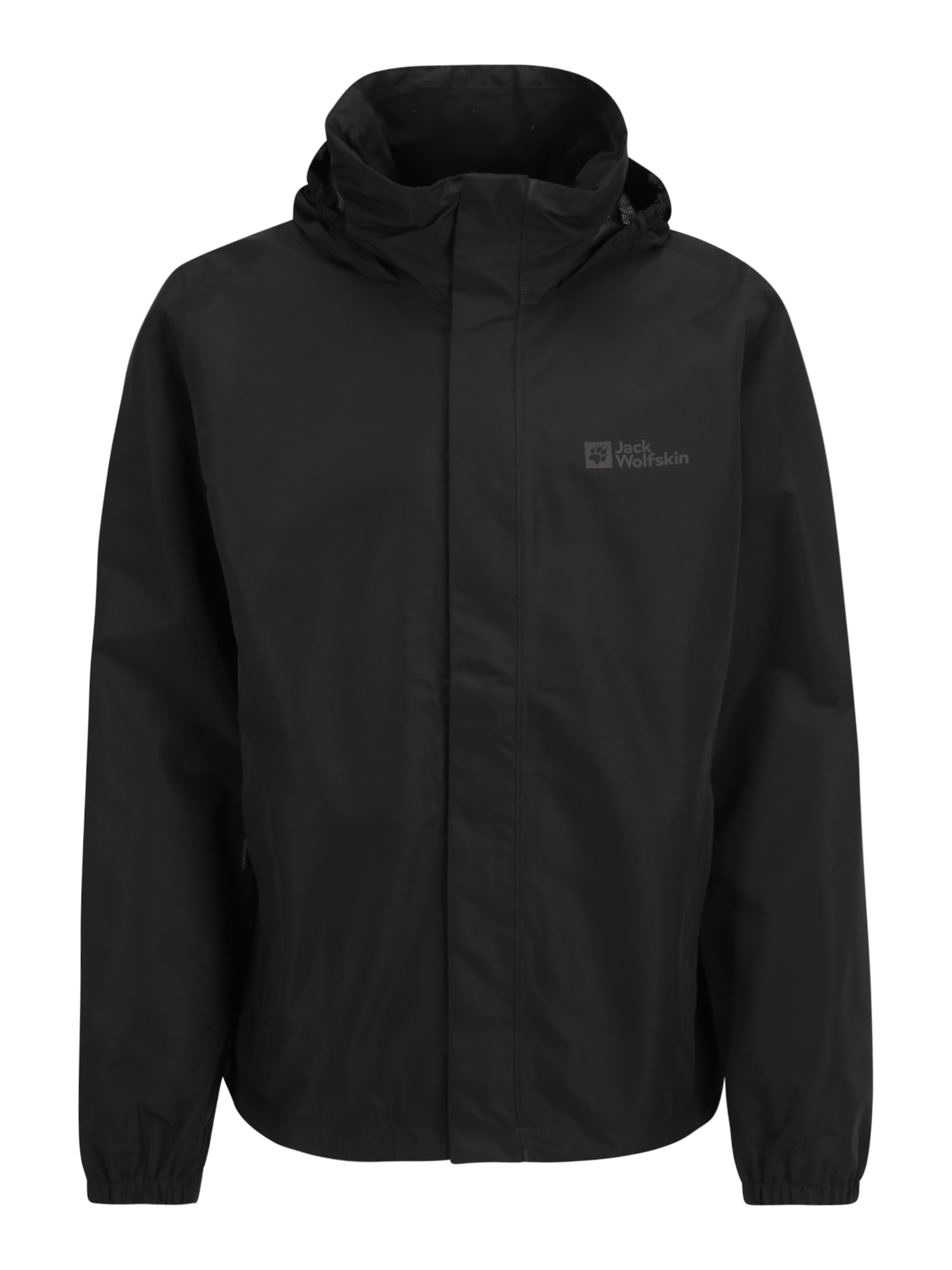 JACK WOLFSKIN Outdoor jacket 'Stormy Point' in Black: front