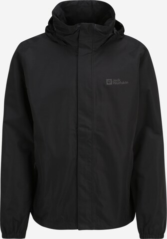 JACK WOLFSKIN Outdoor jacket 'Stormy Point' in Black: front