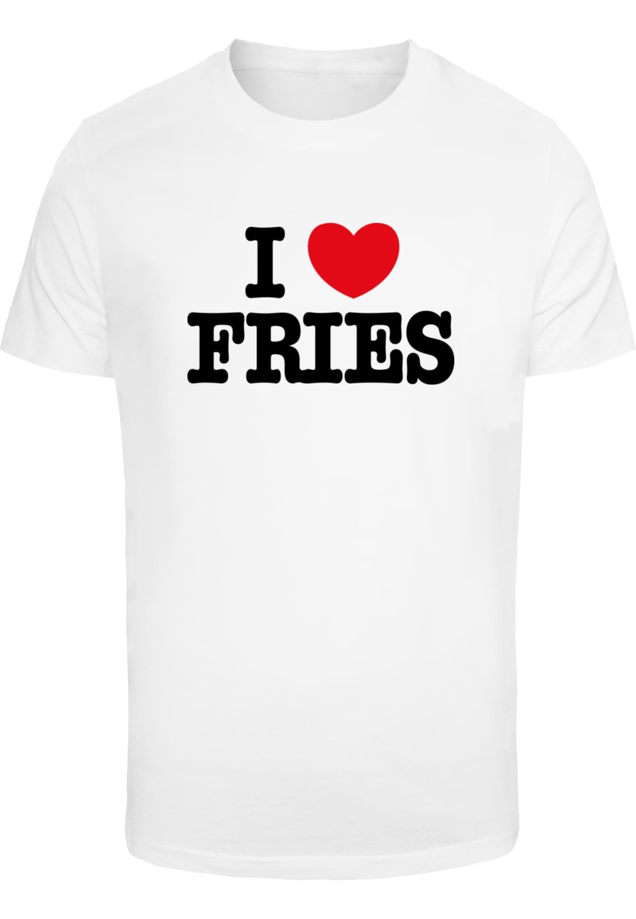 T-Shirt 'Love Fries' Mister Tee en blanc : devant