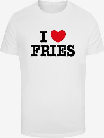 T-Shirt 'Love Fries' Mister Tee en blanc : devant
