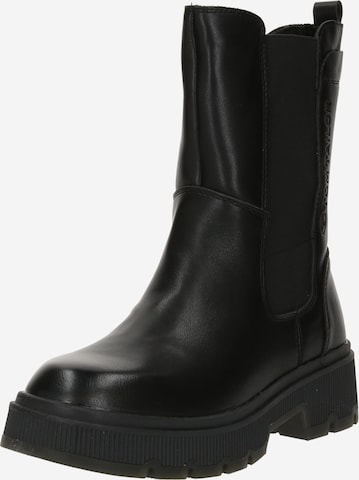 TOM TAILOR Ankle Boots in Black: front