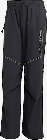 juoda ADIDAS TERREX Laisvas Laisvalaikio kelnės 'National Geographic': priekis