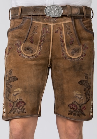 STOCKERPOINT Regular Traditional Pants 'UMBERTO' in Brown: front
