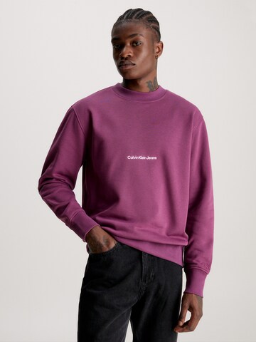 Calvin Klein Jeans Sweatshirt in Purple: front