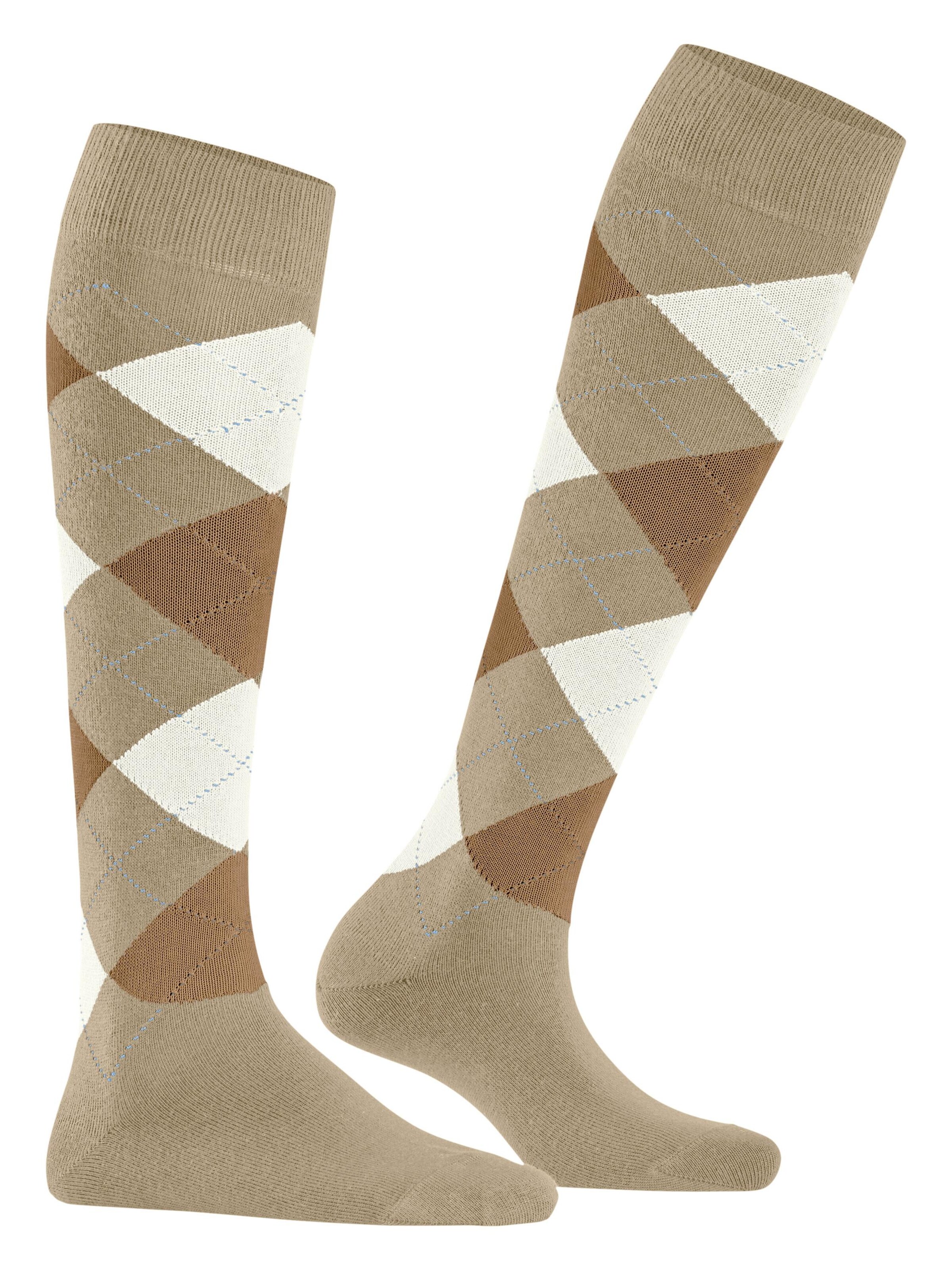 BURLINGTON Over the Knee Socks 'Queen' in Beige