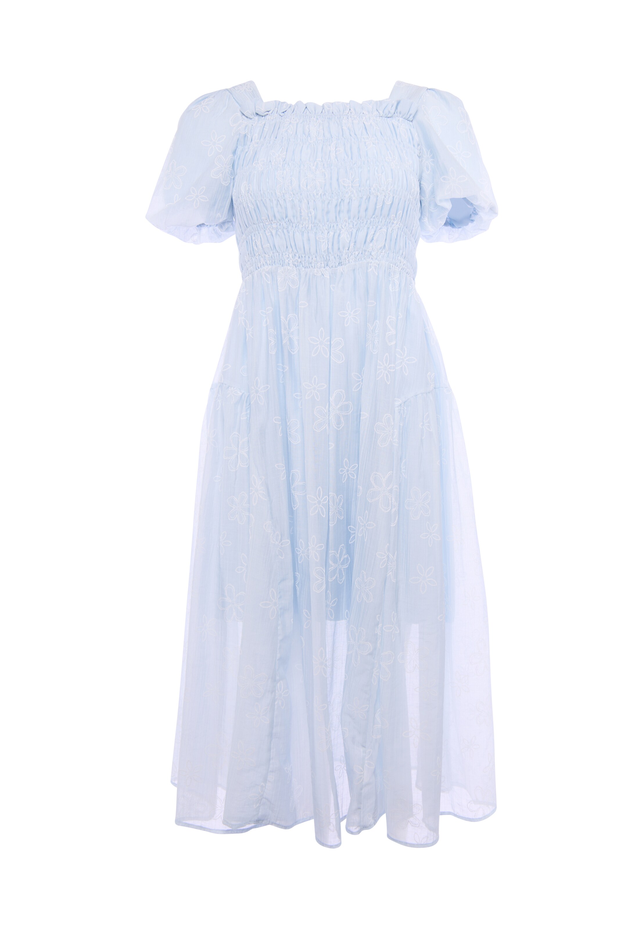 Robe Usha en bleu : devant