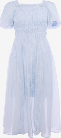 Robe Usha en bleu : devant