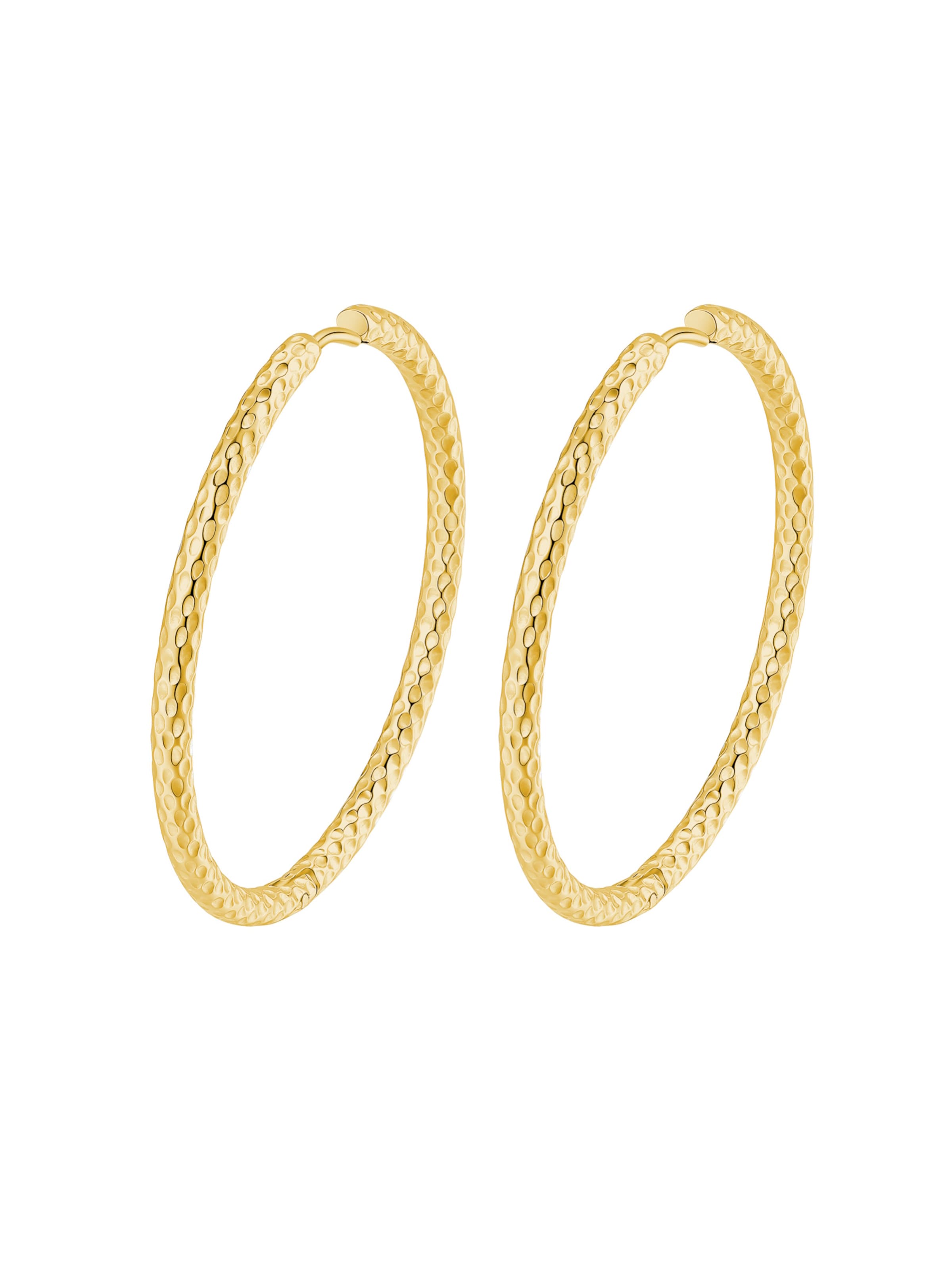 Hey Happiness Ohrringe 'Snake Skin Hoop' in Gold: Vorderseite