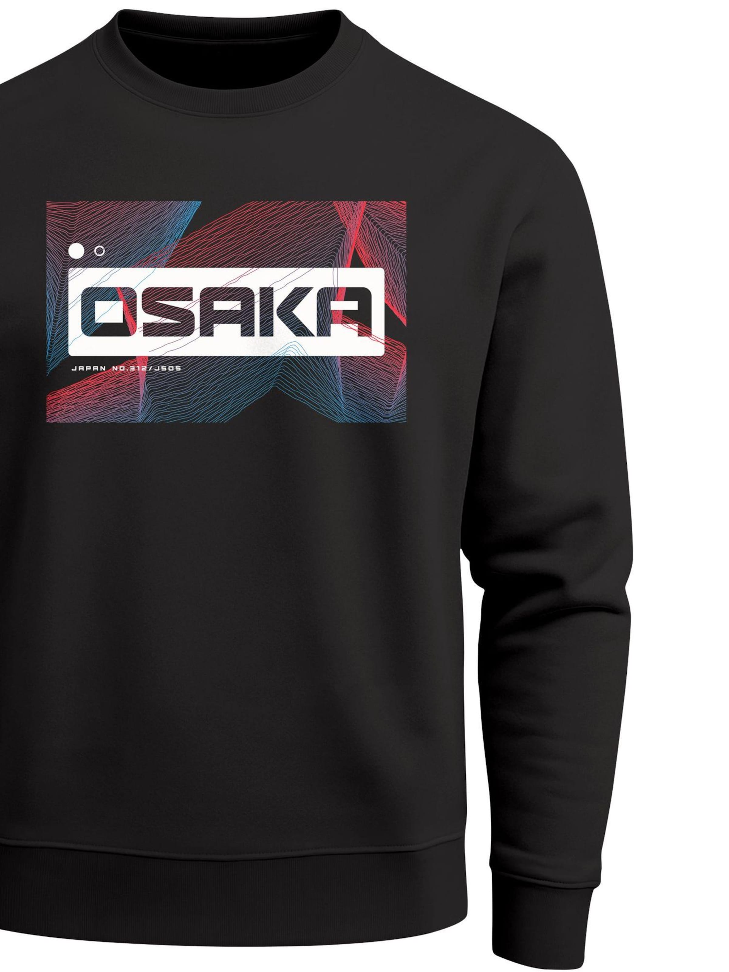 Neverless Sweatshirt 'Osaka Japan' in Black
