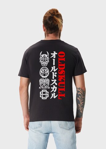 Oldskull Shirt 'Asian Icons Oldskull Graphic' in Zwart