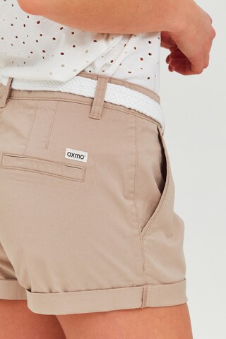 Oxmo Regular Chino Pants 'CHANETT' in Brown