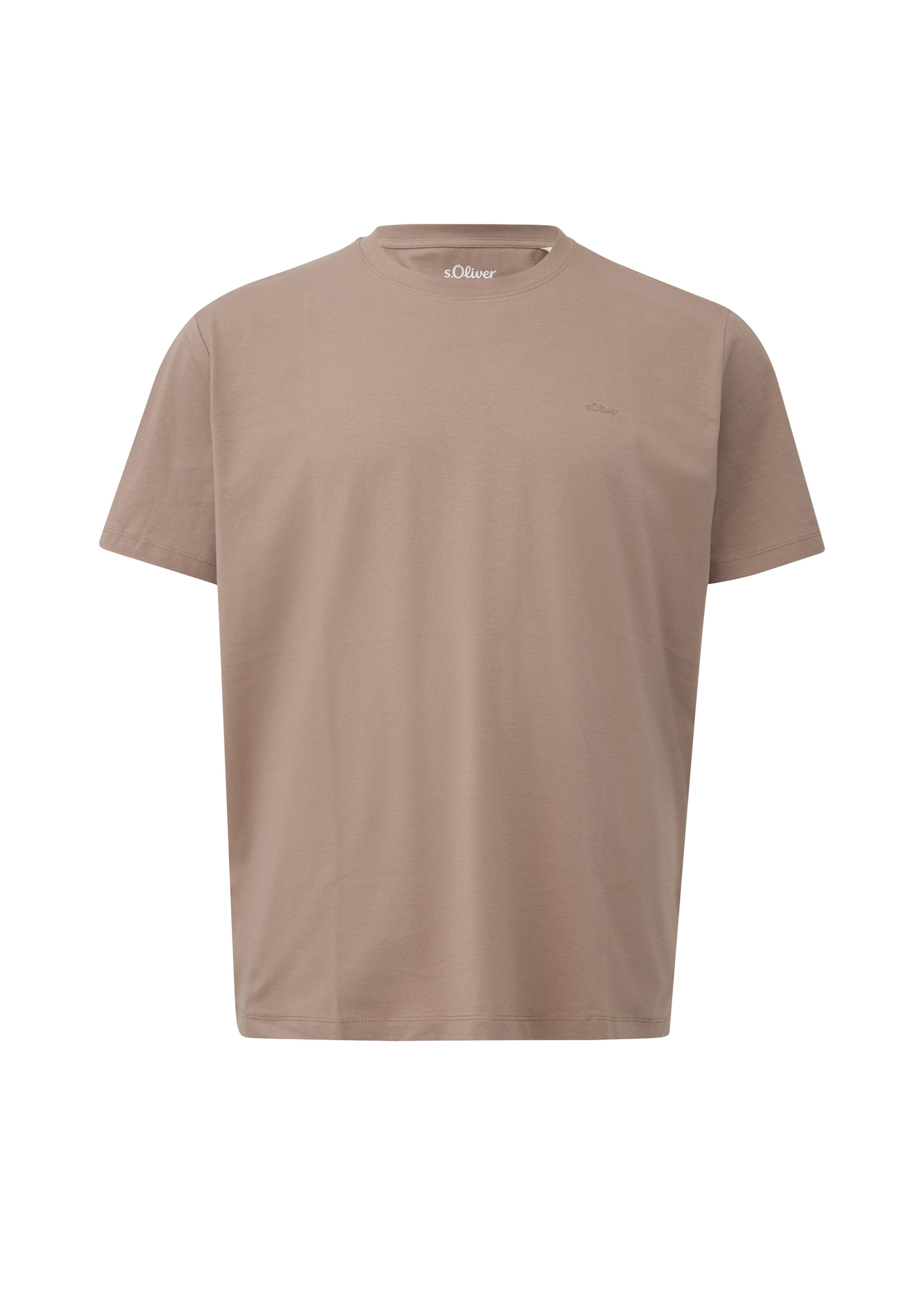 s.Oliver Men Big Sizes - Camisa em castanho: frente