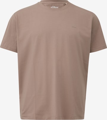 s.Oliver Men Big Sizes - Camisa em castanho: frente