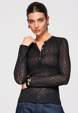 Ombre Blouse in Zwart