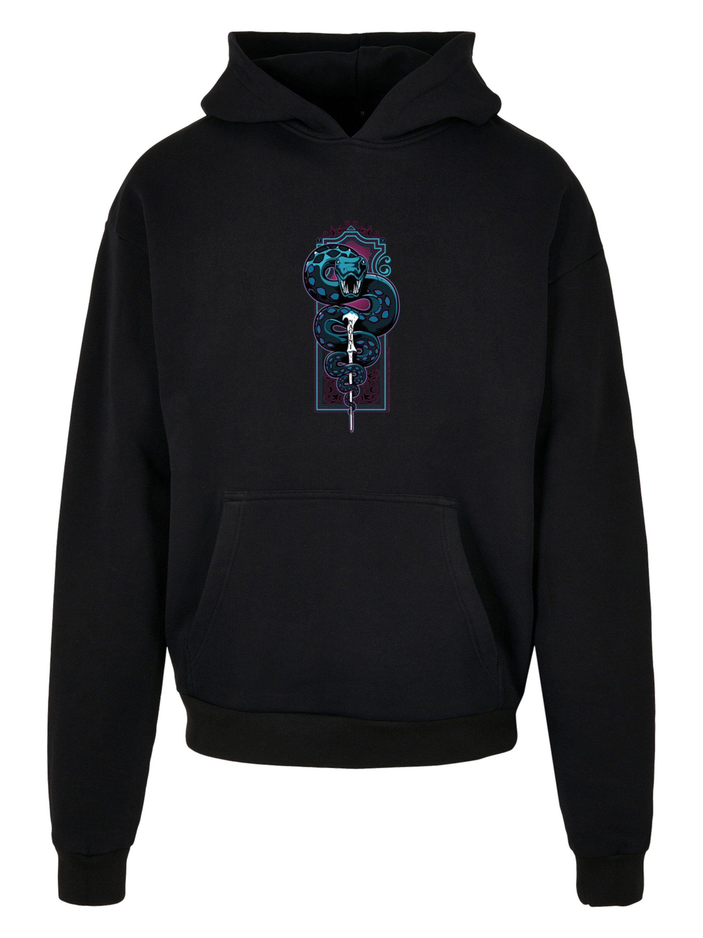 F4NT4STIC Sweatshirt 'Harry Potter Neon Nagini' in Zwart: voorkant