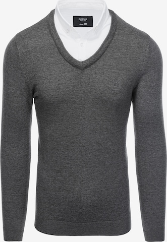 Pull-over 'E120' Ombre en gris : devant