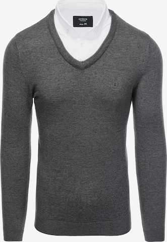 Ombre Sweater 'E120' in Grey: front