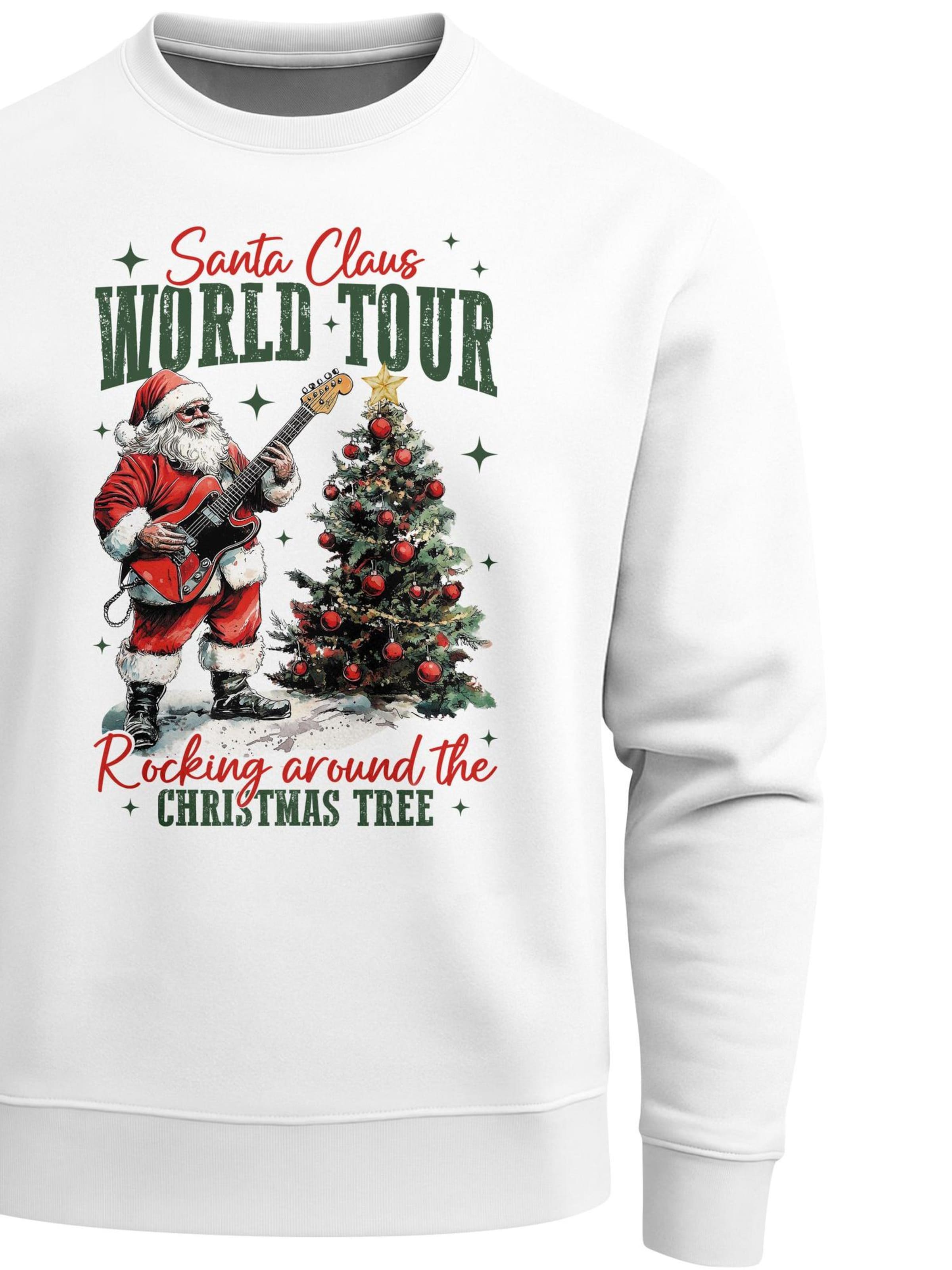 Neverless Sweatshirt 'Santa World Tour' in White