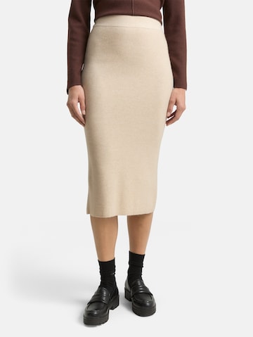 Jupe TOM TAILOR en beige : devant