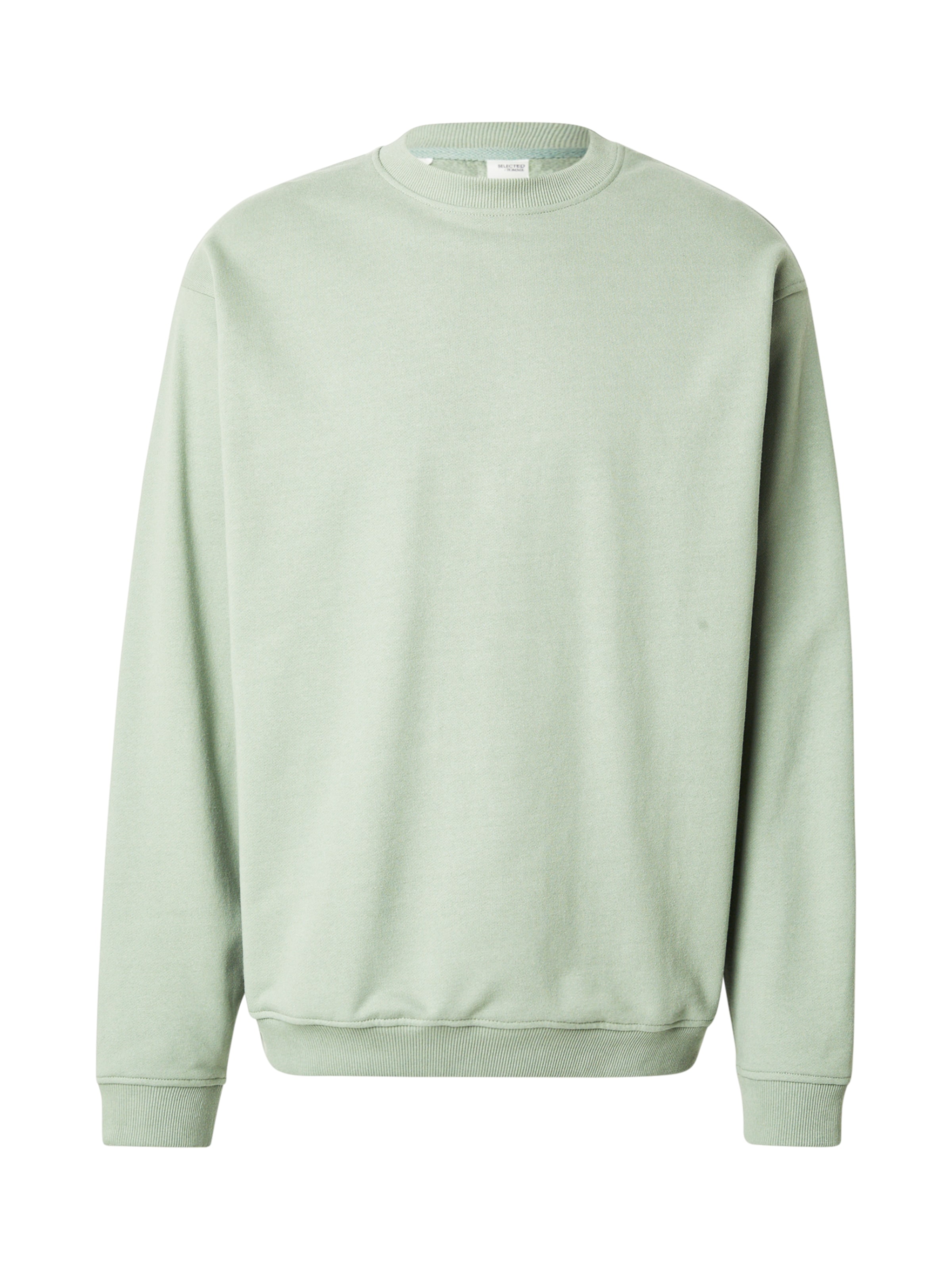 SELECTED Sweatshirt 'SLHALBAN' in Green: front