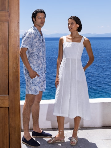 Haris Cotton Jurk 'Haris' in Wit