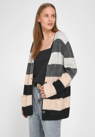 Peter Hahn Knit Cardigan in Beige: front