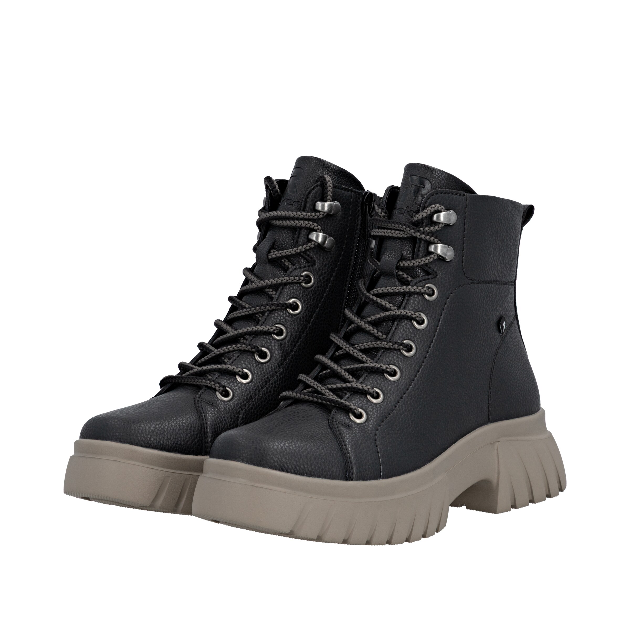 Rieker Schnürstiefelette in Schwarz