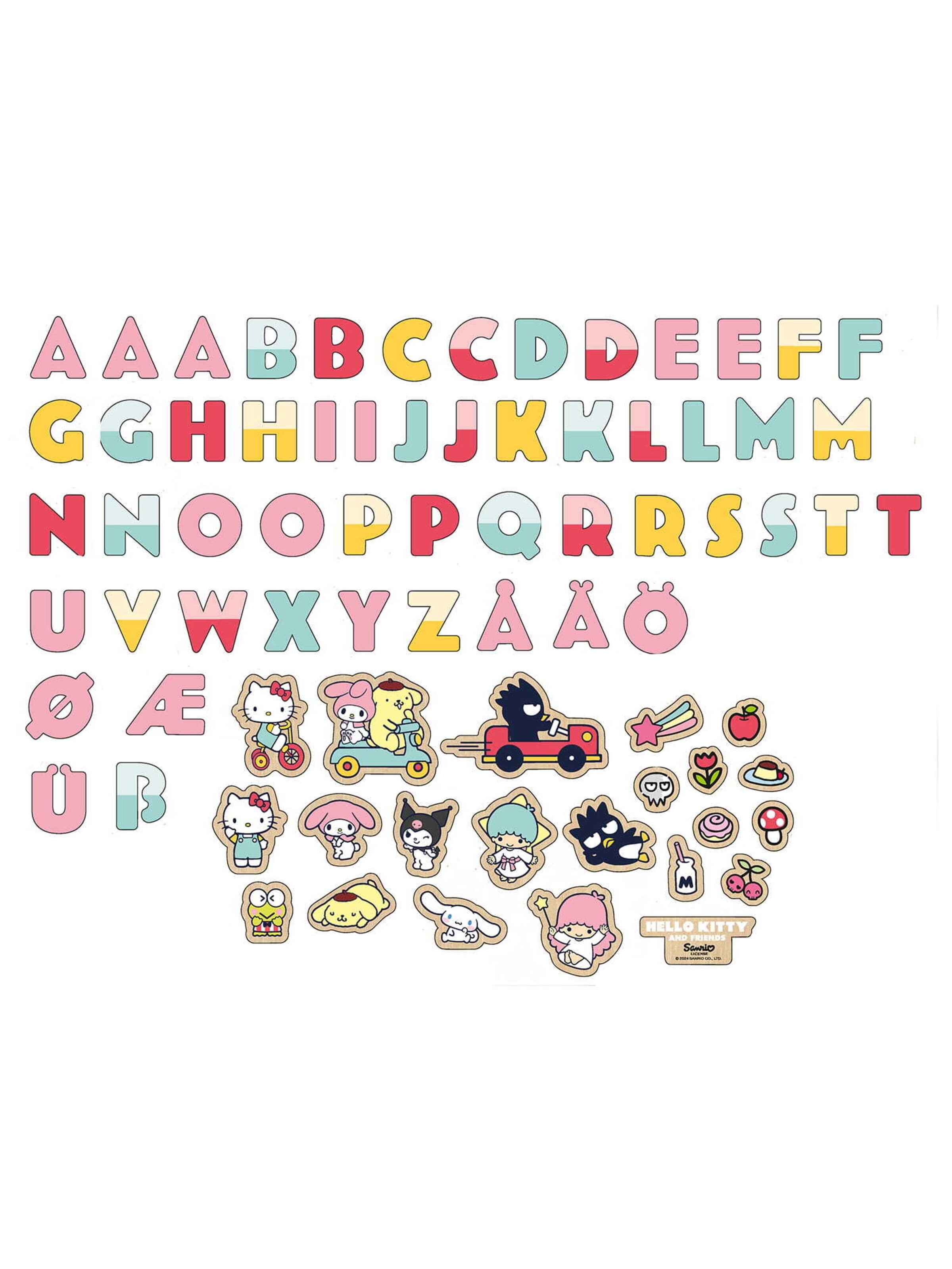 HELLO KITTY Magnetbuchstaben in Gelb: Vorderseite