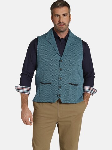 Vestes en maille Charles Colby en bleu : devant