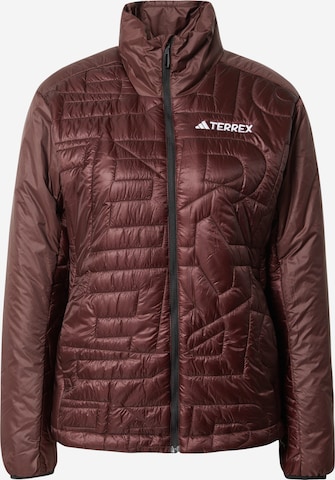 ADIDAS TERREX Outdoor Jacket 'Xperior Varilite Primaloft' in Brown: front