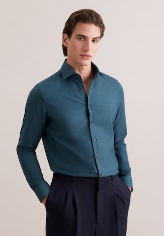 Coupe slim Chemise business SEIDENSTICKER en bleu : devant