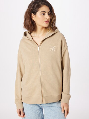 TOMMY HILFIGER Zip-Up Hoodie in Beige: front