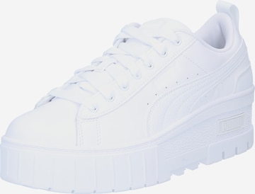 PUMA حذاء رياضي بلا رقبة 'Mayze' بلون أبيض: الأمام