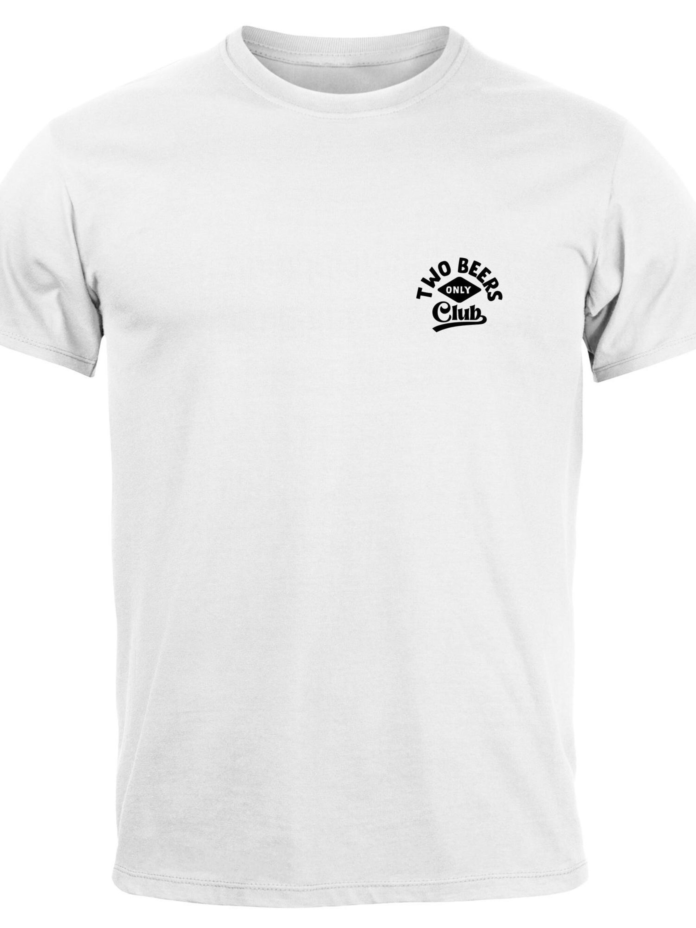 Neverless Shirt 'Two Beers only'‌‌‌‌‌‌ in Weiß