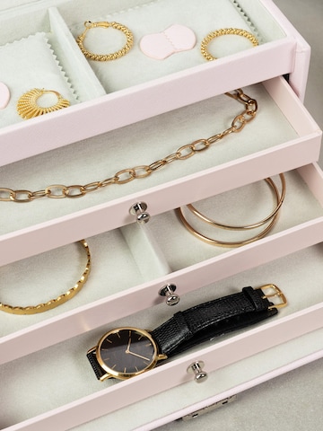 Boîte à bijoux 'JOLIE Schmuckkästchen - Kreuznarben Optik' Friedrich23 en rose