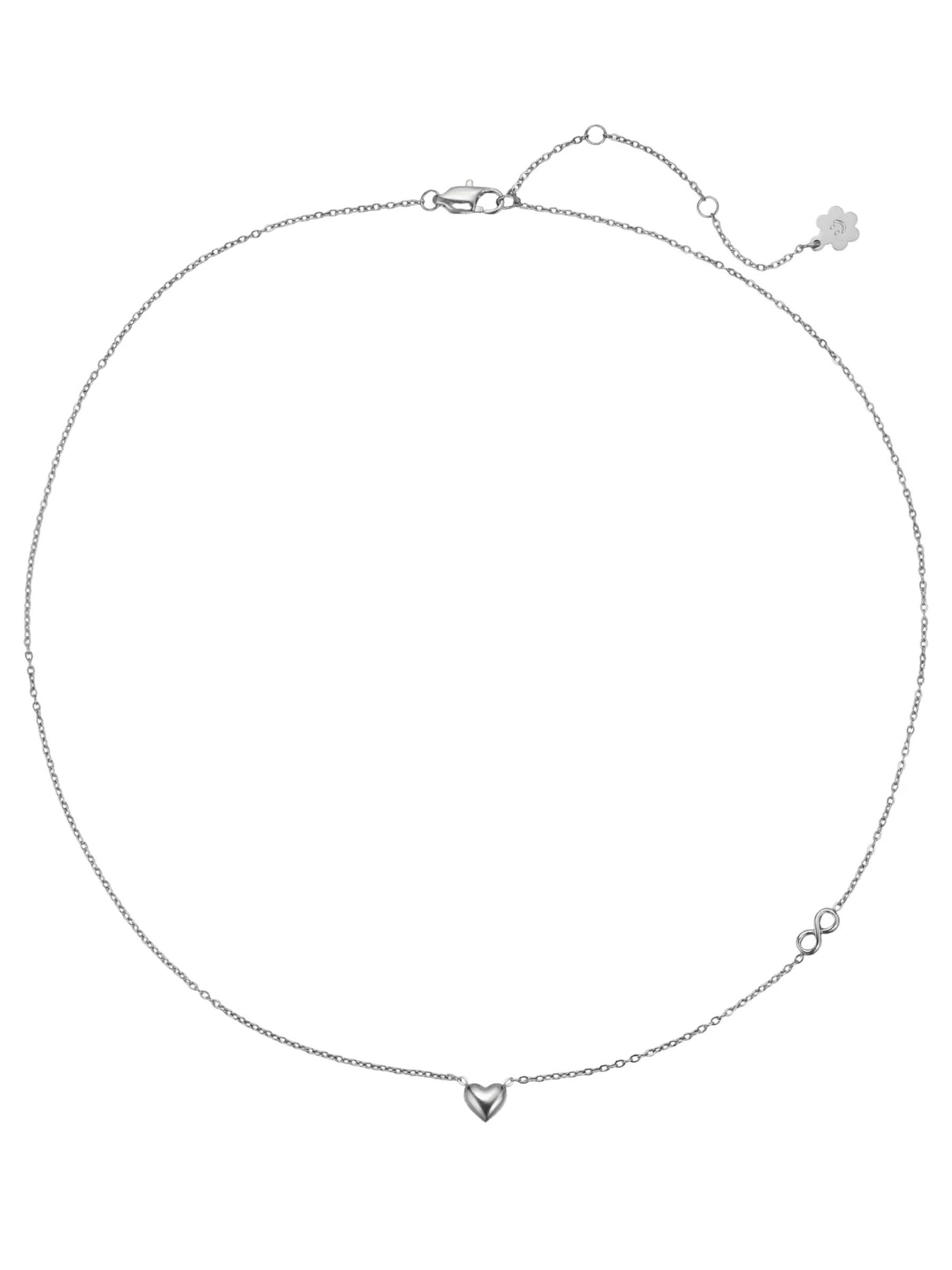 Chaîne 'Infinity Heart' Hey Happiness en argent