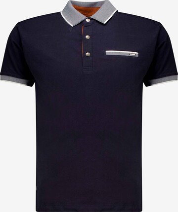 Deeluxe Poloshirt 'EAGLE' in Blau: Vorderseite