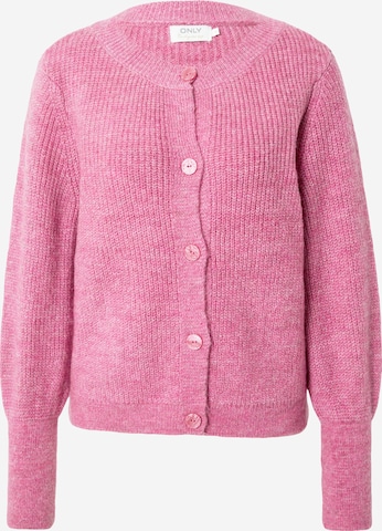 ONLY Knit cardigan 'Clare' in Pink: front