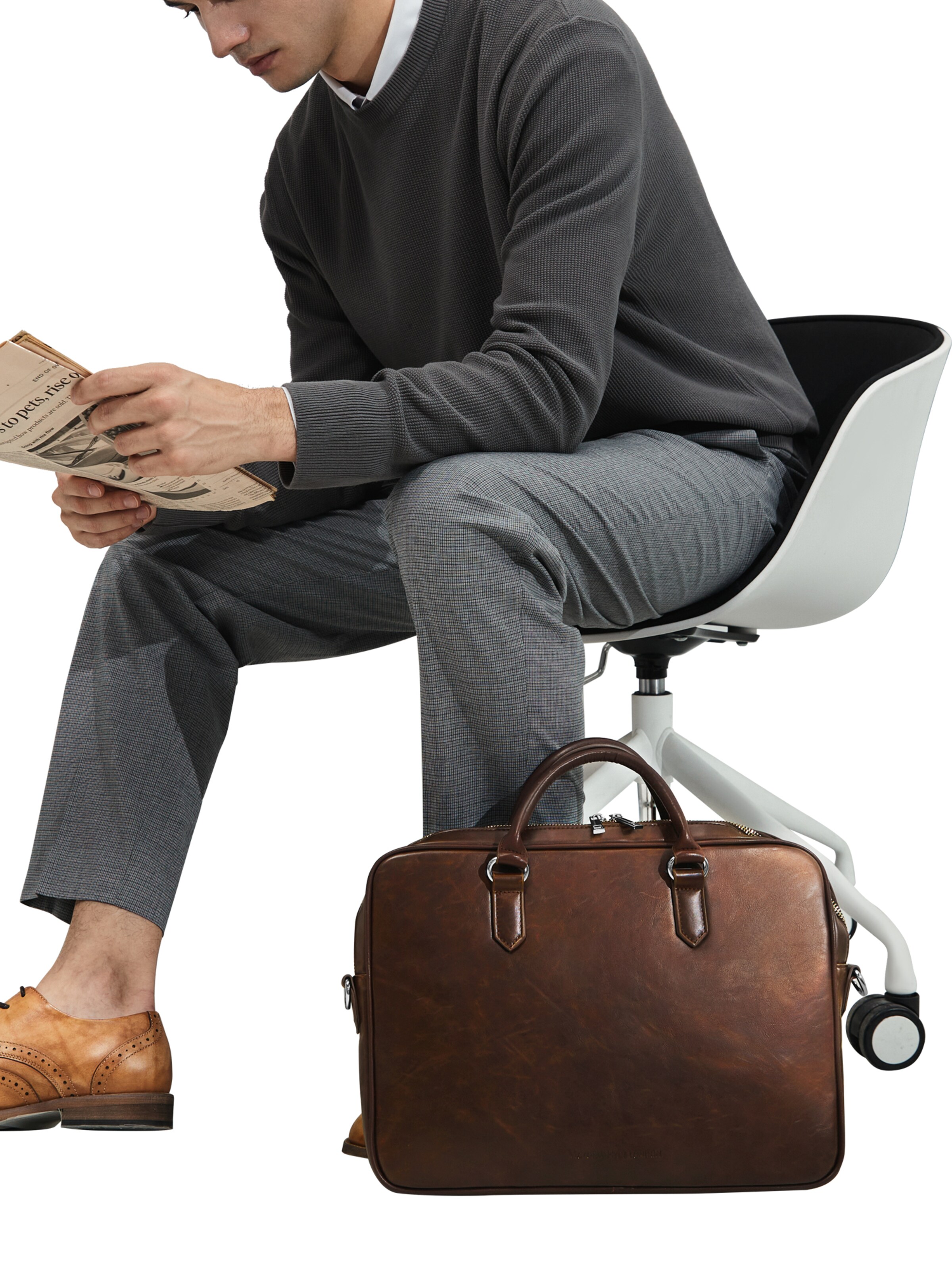 Victoria Hyde Dokumentmappe ' Daniel ' i brun