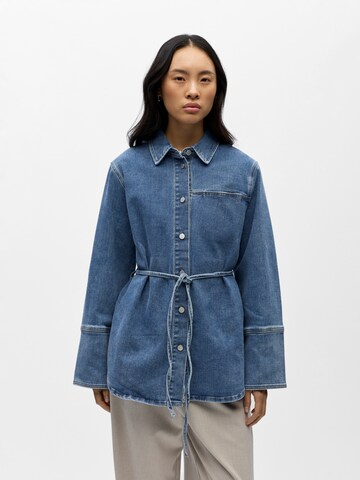 Camicia da donna 'OBJCARO' di OBJECT in blu: frontale