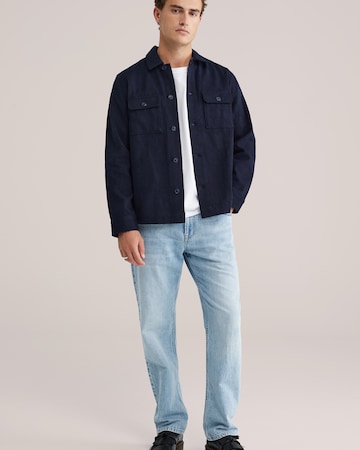 WE Fashion Regular Fit Skjorte i blå