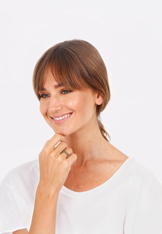 ELLI Ring 'Kreuz' in Gold: front